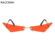 Load image into Gallery viewer, Small Triangle Female Women Anti-Reflective Sunglasses Party Metal Y2K Frame Men Rimless Sun Glasses Mirror Vintage