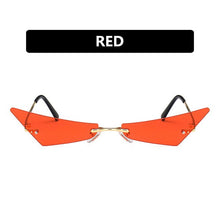 Load image into Gallery viewer, Small Triangle Female Women Anti-Reflective Sunglasses Party Metal Y2K Frame Men Rimless Sun Glasses Mirror Vintage