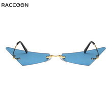 Load image into Gallery viewer, Small Triangle Female Women Anti-Reflective Sunglasses Party Metal Y2K Frame Men Rimless Sun Glasses Mirror Vintage