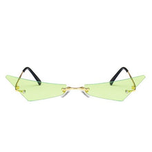 Load image into Gallery viewer, Small Triangle Female Women Anti-Reflective Sunglasses Party Metal Y2K Frame Men Rimless Sun Glasses Mirror Vintage