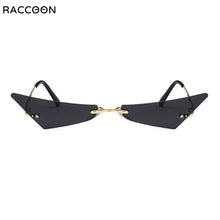 Load image into Gallery viewer, Small Triangle Female Women Anti-Reflective Sunglasses Party Metal Y2K Frame Men Rimless Sun Glasses Mirror Vintage