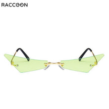 Load image into Gallery viewer, Small Triangle Female Women Anti-Reflective Sunglasses Party Metal Y2K Frame Men Rimless Sun Glasses Mirror Vintage