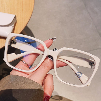 Square Anti-blue Light Eyeglasses For Women Vintage Green Beige Clear Computer Glasses Frame Female Shades Black