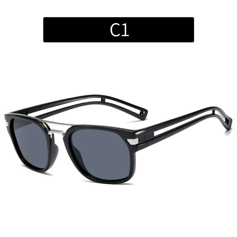 Square Double Beam Sunglasses Robert The Same Sunglasses Personality Trend Men and Women Wild Glasses