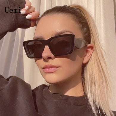 New Square Sunglasses For Women Men Brand Designer Retro Shades UV400 Polygon Cat Eye Trending Green Sun Glasses Wholesa