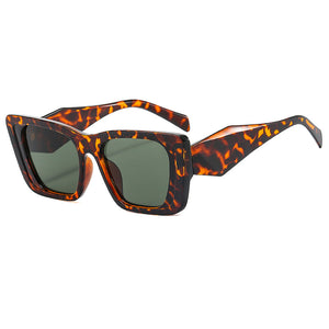 New Square Sunglasses For Women Men Brand Designer Retro Shades UV400 Polygon Cat Eye Trending Green Sun Glasses Wholesa