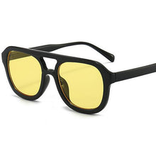 Load image into Gallery viewer, Square Sunglasses Women Men Double Bridge Frame Black Light Tea Vintage Brand Designer Sun Glasses Female 2023 Shade