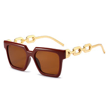 Load image into Gallery viewer, Square Women Sunglasses For Female Retro Unique Chain Legs Gradient Mirror Punk Sun Glasses Shades UV400 Ins Popular