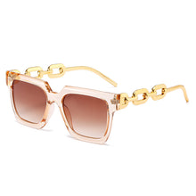 Load image into Gallery viewer, Square Women Sunglasses For Female Retro Unique Chain Legs Gradient Mirror Punk Sun Glasses Shades UV400 Ins Popular