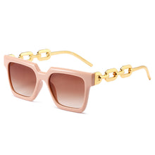 Load image into Gallery viewer, Square Women Sunglasses For Female Retro Unique Chain Legs Gradient Mirror Punk Sun Glasses Shades UV400 Ins Popular