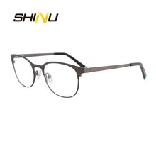 Carica l&#39;immagine nel visualizzatore di Gallery, Stainless &amp; Acetate Mixed Eyeglasses For Women And Men Plain Glasses Frame Unisex Optical Frame Quality Eyewear