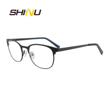Carica l&#39;immagine nel visualizzatore di Gallery, Stainless &amp; Acetate Mixed Eyeglasses For Women And Men Plain Glasses Frame Unisex Optical Frame Quality Eyewear