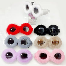 Load image into Gallery viewer, Steampunk Oversized Sunglasses For Women Soft Fur Sun Glasses Men UV400 Gradient Goggle Shades Handmade Eyewear