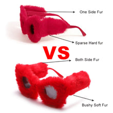 Load image into Gallery viewer, Steampunk Oversized Sunglasses For Women Soft Fur Sun Glasses Men UV400 Gradient Goggle Shades Handmade Eyewear