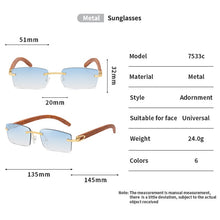 Load image into Gallery viewer, Sunglasses For Men Super Clear Rimless Sunglasses Ocean Slice Diamond Cut Glasses Trend Classic Driving Square Gafas