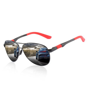 Sunglasses Men Brand Design Popular Sun Glasses Men's Aluminum Alloy Frame Poalrized Mirror UV 400 Eyeglasses