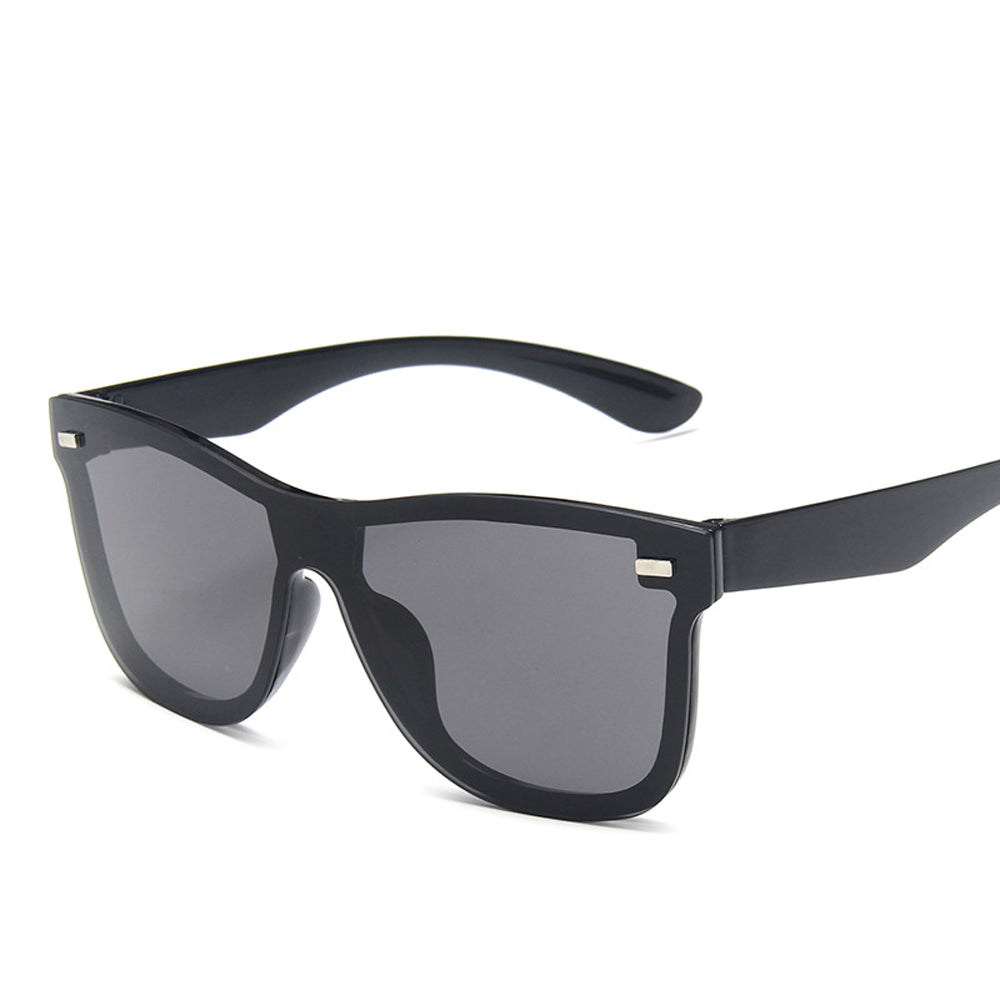 Sunglasses One piece Trend Personality Eyeglass Brand Design Protection Reflective Frameless Sunglassess UV400