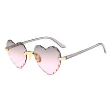 Load image into Gallery viewer, UV400 Heart Sunglasses Women Pink Oculos De Sol Feminino Rimless Sunglasses
