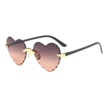 Load image into Gallery viewer, UV400 Heart Sunglasses Women Pink Oculos De Sol Feminino Rimless Sunglasses