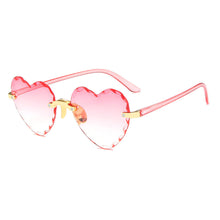Load image into Gallery viewer, UV400 Heart Sunglasses Women Pink Oculos De Sol Feminino Rimless Sunglasses