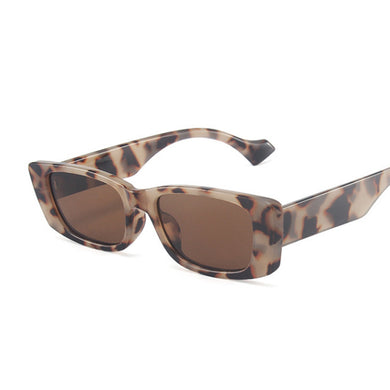 Vintage Sunglasses Women Brand Designer Retro Rectangle Sun Glasses Small Frame Square Cat Eye Oculos De Sol