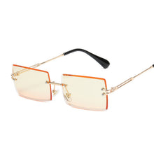 Load image into Gallery viewer, Vintage Sunglasses Women Brand Designer Retro Rectangle Sun Glasses Small Frame Square Rimless Oculos De Sol