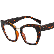 Load image into Gallery viewer, Women Blue Light Glass Cat Eye Glasses Frame Leopaard Eyeglasses For Female Retro Computer Claear Reading Clear Fram