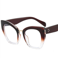 Load image into Gallery viewer, Women Blue Light Glass Cat Eye Glasses Frame Leopaard Eyeglasses For Female Retro Computer Claear Reading Clear Fram
