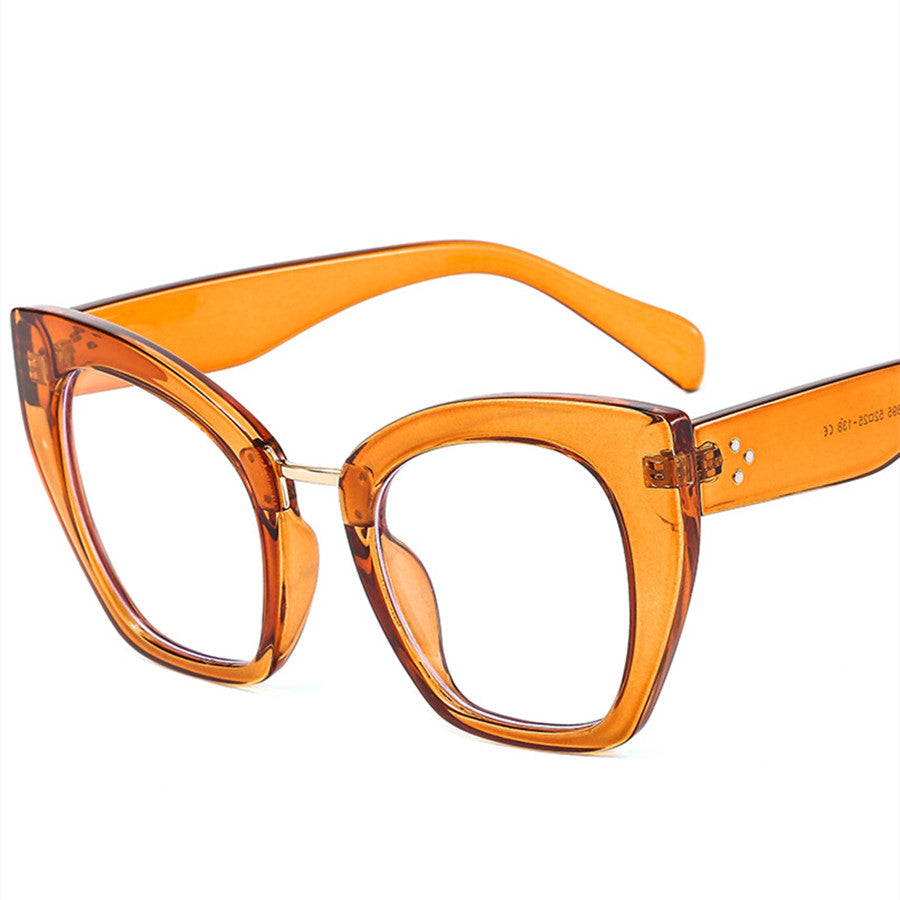 Women Blue Light Glass Cat Eye Glasses Frame Leopaard Eyeglasses For Female Retro Computer Claear Reading Clear Fram