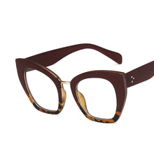 Load image into Gallery viewer, Women Blue Light Glass Cat Eye Glasses Frame Leopaard Eyeglasses For Female Retro Computer Claear Reading Clear Fram