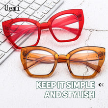 Load image into Gallery viewer, Women Blue Light Glass Cat Eye Glasses Frame Leopaard Eyeglasses For Female Retro Computer Claear Reading Clear Fram