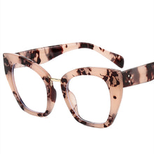 Load image into Gallery viewer, Women Blue Light Glass Cat Eye Glasses Frame Leopaard Eyeglasses For Female Retro Computer Claear Reading Clear Fram
