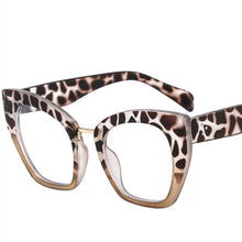 Load image into Gallery viewer, Women Blue Light Glass Cat Eye Glasses Frame Leopaard Eyeglasses For Female Retro Computer Claear Reading Clear Fram