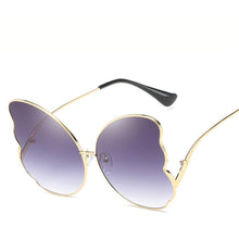 Load image into Gallery viewer, Women Butterfly Shaped Sunglasses With Gradient Lens Black Alloy Metal Sun Glasses For Girls Gafas de sol L8706CJ