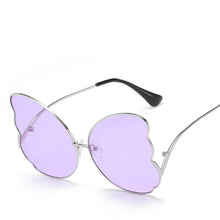 Load image into Gallery viewer, Women Butterfly Shaped Sunglasses With Gradient Lens Black Alloy Metal Sun Glasses For Girls Gafas de sol L8706CJ