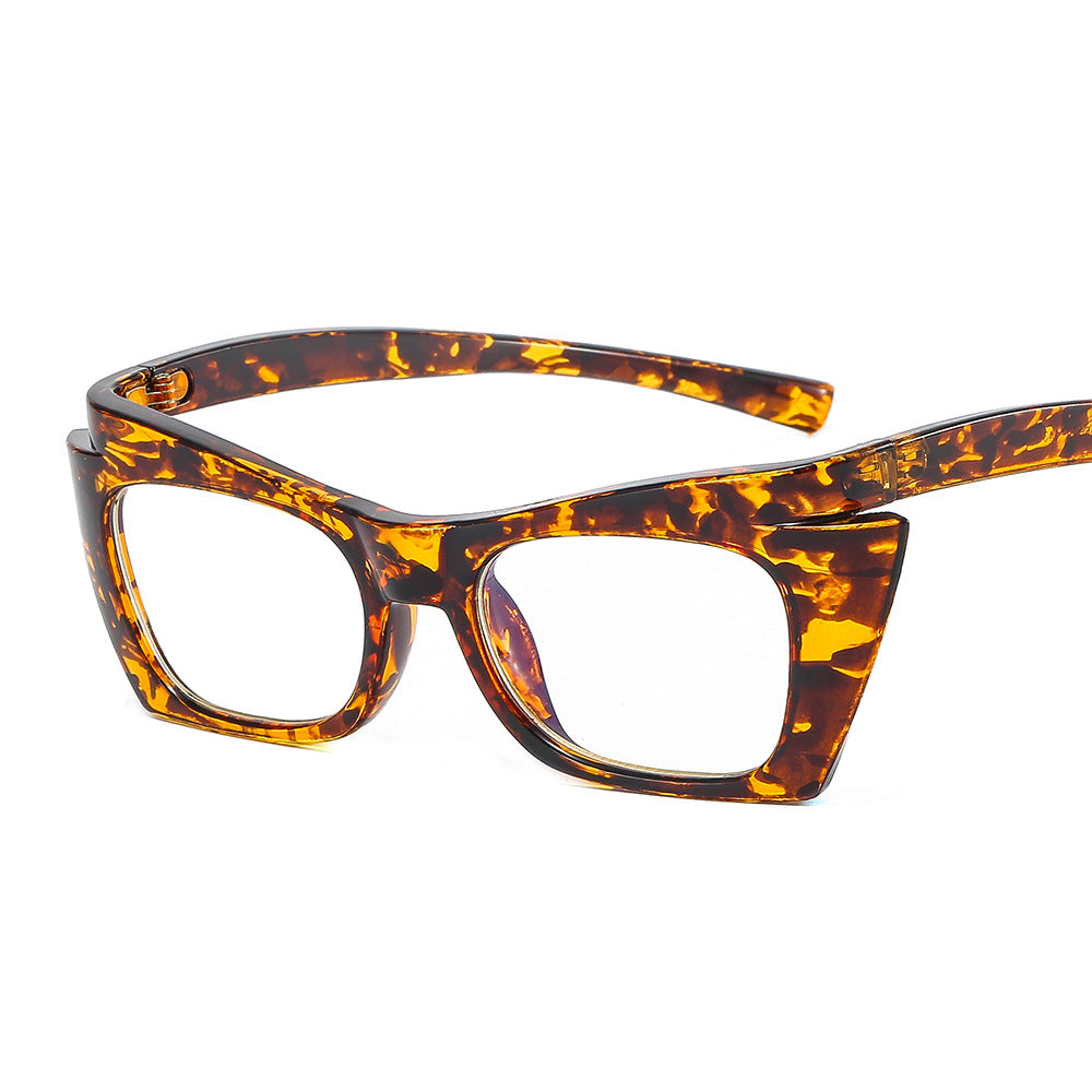 Women Cat Eye Blue Light Glasses Retro Clear Reading Eyeglasses Vintage Computer Ladies Frame Orange Leopard