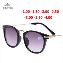 Load image into Gallery viewer, Finished Myopia Sun Glasses Gray Lens Metal Legs With Degrees Sunglasses -1 -1.5 -2.0 -2.5 -3.0 -3.5 -4.0