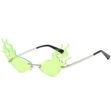 Load image into Gallery viewer, Fire Flame Rimless Sunglasses Women  Brand Men Cat Eye Sun Glasses Unique Eyewear Shades UV400 oculos de sol
