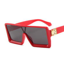 Load image into Gallery viewer, Flat Top Sunglasses Women/Men Brand Designer Square Shades Gradient Sunglasses Female Male Cool One Piece Mirror Glasses