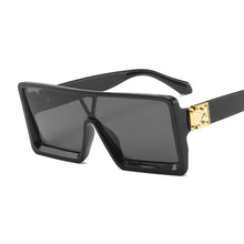 Load image into Gallery viewer, Flat Top Sunglasses Women/Men Brand Designer Square Shades Gradient Sunglasses Female Male Cool One Piece Mirror Glasses