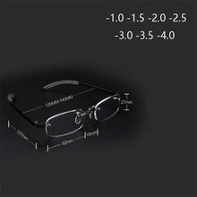 Load image into Gallery viewer, Frameless Finished Myopia Glasses Men Women Ultralight Rimless Frame Short-sighted Nearsighted Eyeglasses -100 ~ -400
