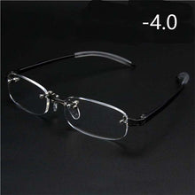 Load image into Gallery viewer, Frameless Finished Myopia Glasses Men Women Ultralight Rimless Frame Short-sighted Nearsighted Eyeglasses -100 ~ -400