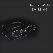 Load image into Gallery viewer, New Frameless Finished Myopia Glasses Men Women Ultralight Rimless Frame Short-sighted Nearsighted Eyeglasses -100 ~ -400