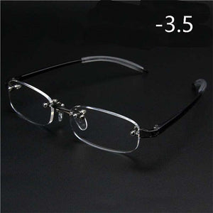 New Frameless Finished Myopia Glasses Men Women Ultralight Rimless Frame Short-sighted Nearsighted Eyeglasses -100 ~ -400