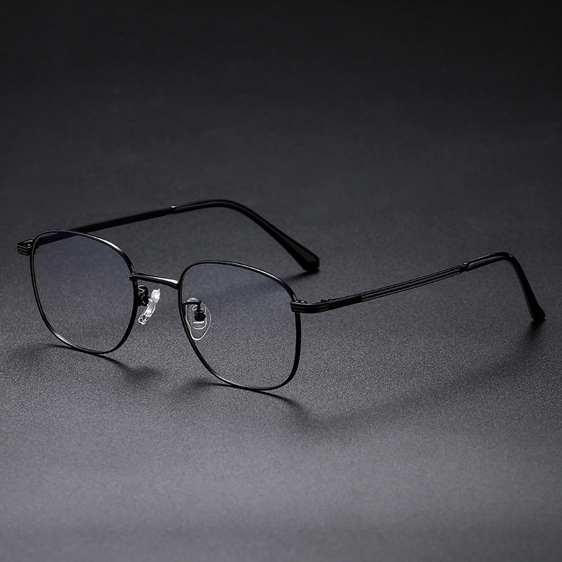 Full-Frame Retro Titanium Glasses Frame Can Be Equipped With Anti-Blue Light Myopia Glasses Male Net Red Trend Light Ova
