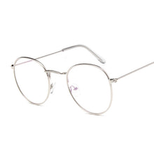 Load image into Gallery viewer, Gold Glasses Frame Female  Brand Designer Optical Eyeglasses Women Vintage Round Metal Eyewear Clear Lens Circle