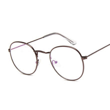 Load image into Gallery viewer, Gold Glasses Frame Female  Brand Designer Optical Eyeglasses Women Vintage Round Metal Eyewear Clear Lens Circle