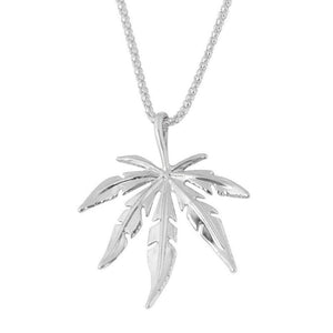 New Gold Silver Plated Small Herb Charm Necklace Maple Leaf Pendant Necklace Hop Jewelry Fashion Unisex Women Men Leaf Chain