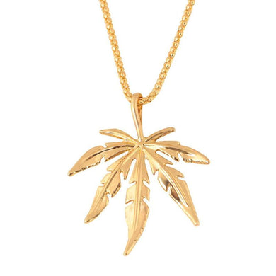 New Gold Silver Plated Small Herb Charm Necklace Maple Leaf Pendant Necklace Hop Jewelry Fashion Unisex Women Men Leaf Chain