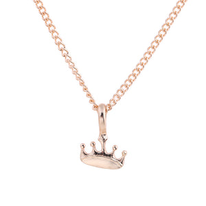 New Gold-color Princess You Rule Crown Alloy Clavicle Bones Pendant Short Chocker Necklace